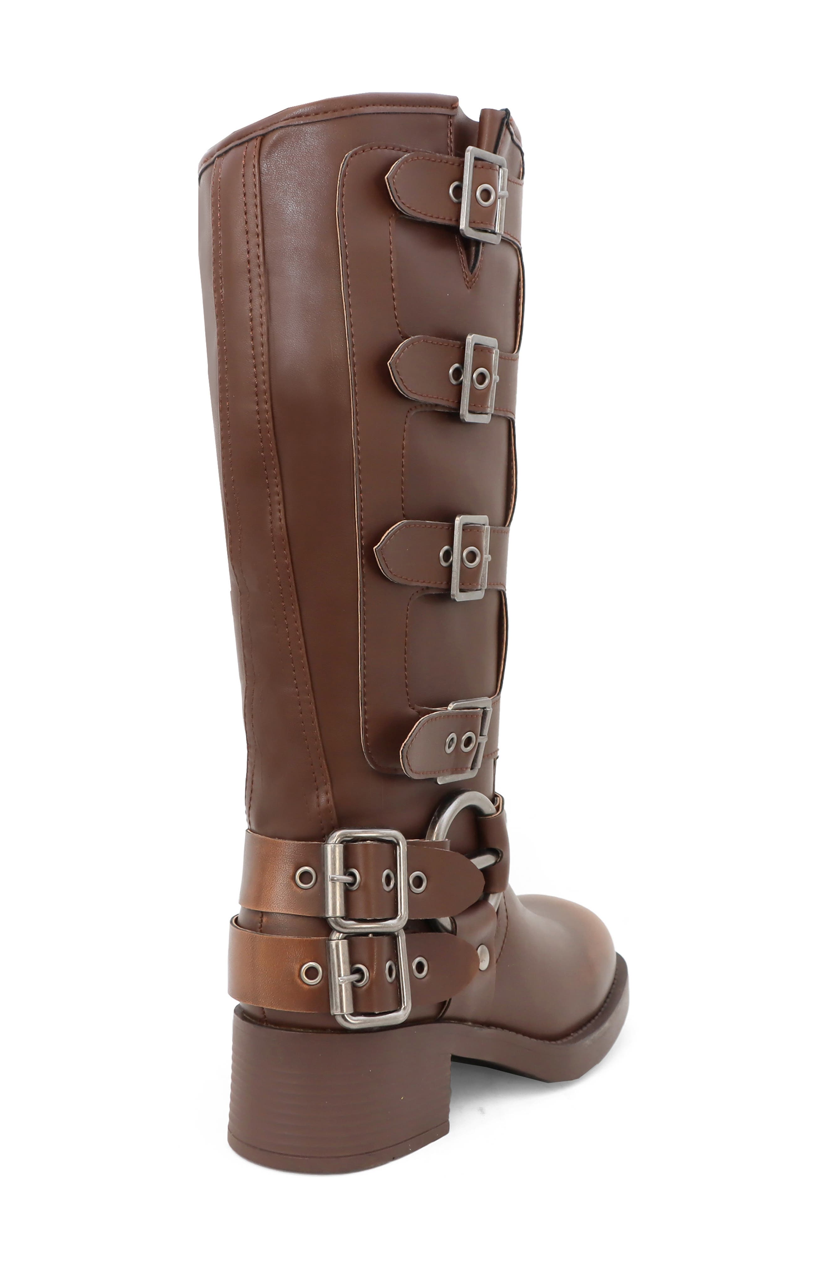 YOKI Sarki Buckle Boot, Alternate, color, Brown