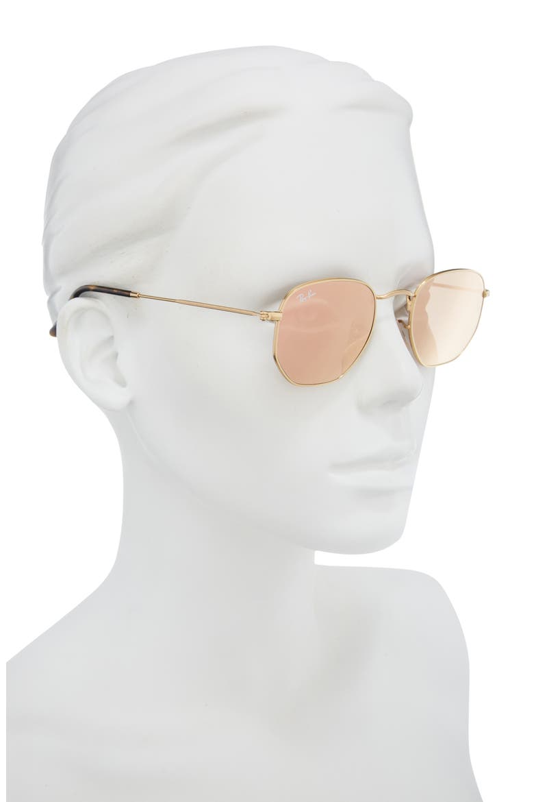 Geometric Sunglasses, Alternate, color, GOLD PINK