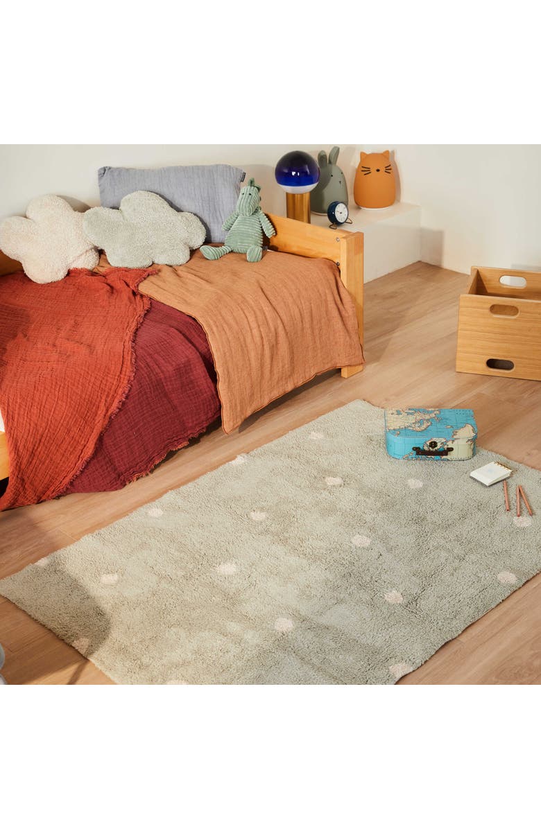 Lorena Canals Floor Cushion Clouds, Alternate, color, Blue Sage