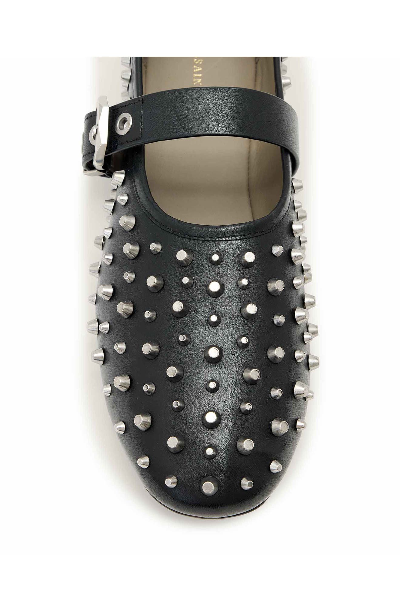 AllSaints Hollie Mary Jane Flat, Alternate, color, Black