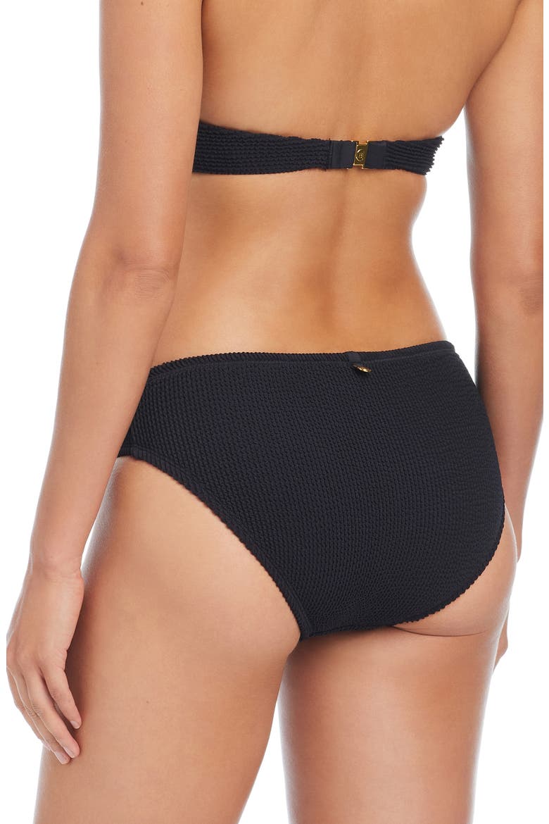 Pucker Up Seersucker Hipster Bikini Bottoms, Alternate, color, BLACK