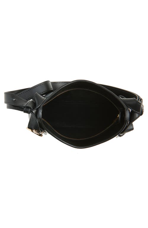 Coperni Mini Belt Strap Leather Hobo Bag In Black