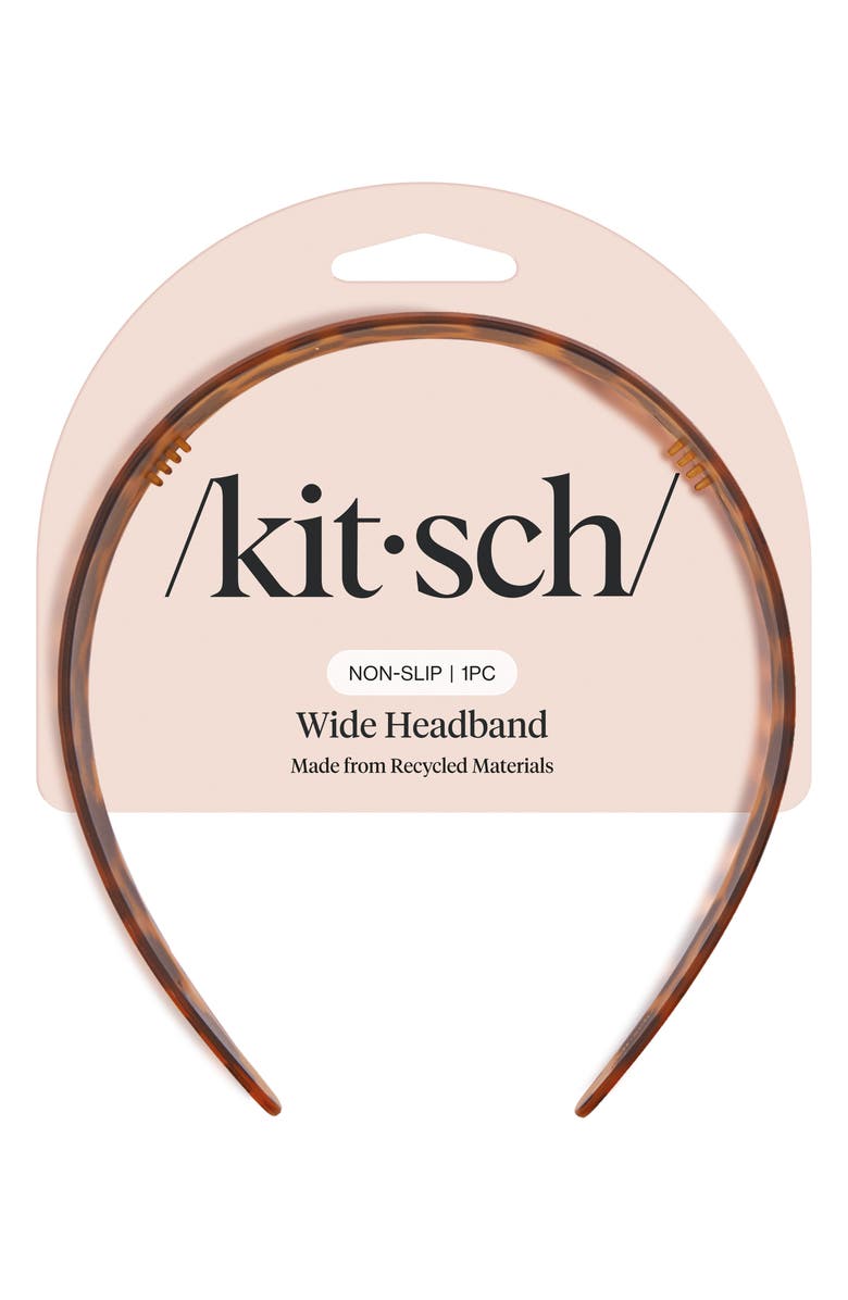 Kitsch Tortoise Wide Headband, Alternate, color,