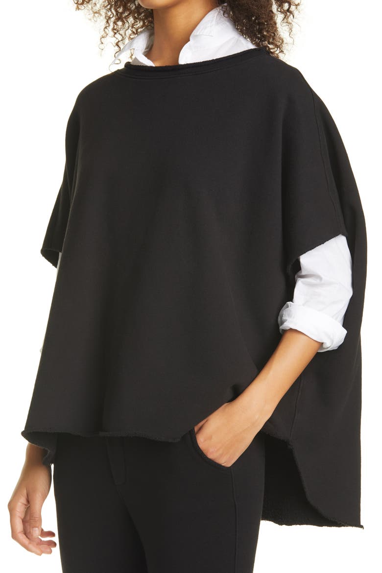 Olive Triple Fleece Original Capelet, Alternate, color, BLACK