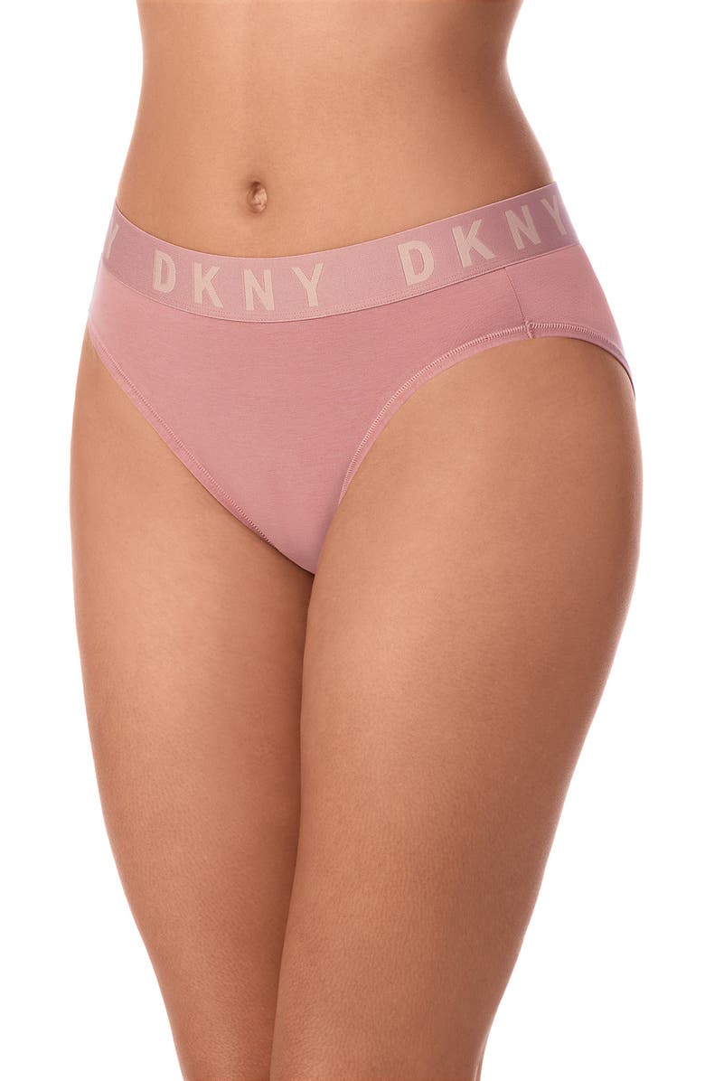 DKNY Cozy Boyfriend French Cut Briefs, Main, color, Rosewood