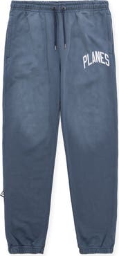 PAPER PLANES Arched Logo Cotton French Terry Sweatpants