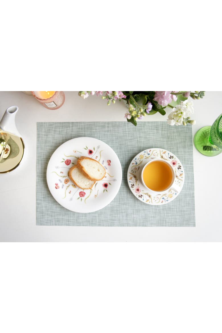 Scandinavian Floral Set of Two Salad Plates, Alternate, color, Multi