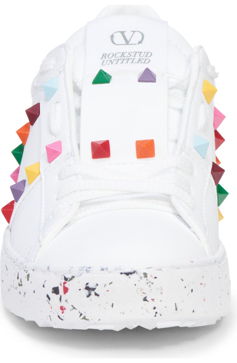Valentino Garavani Valentino Open For a Change Rainbow Studded Sneaker, Alternate, color,