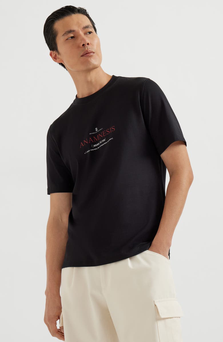 Brunello Cucinelli T-shirt with print, Alternate, color, Black