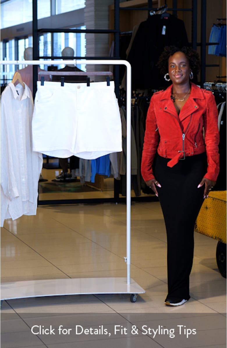 High Waist Mid Thigh Relaxed Denim Shorts, sales video thumbnail