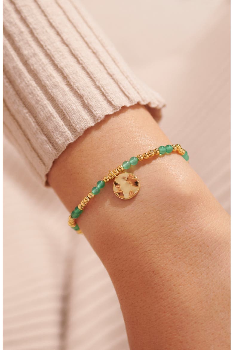 Birthstone A Little Bracelet in Gold-Tone Plating, Alternate, color, August