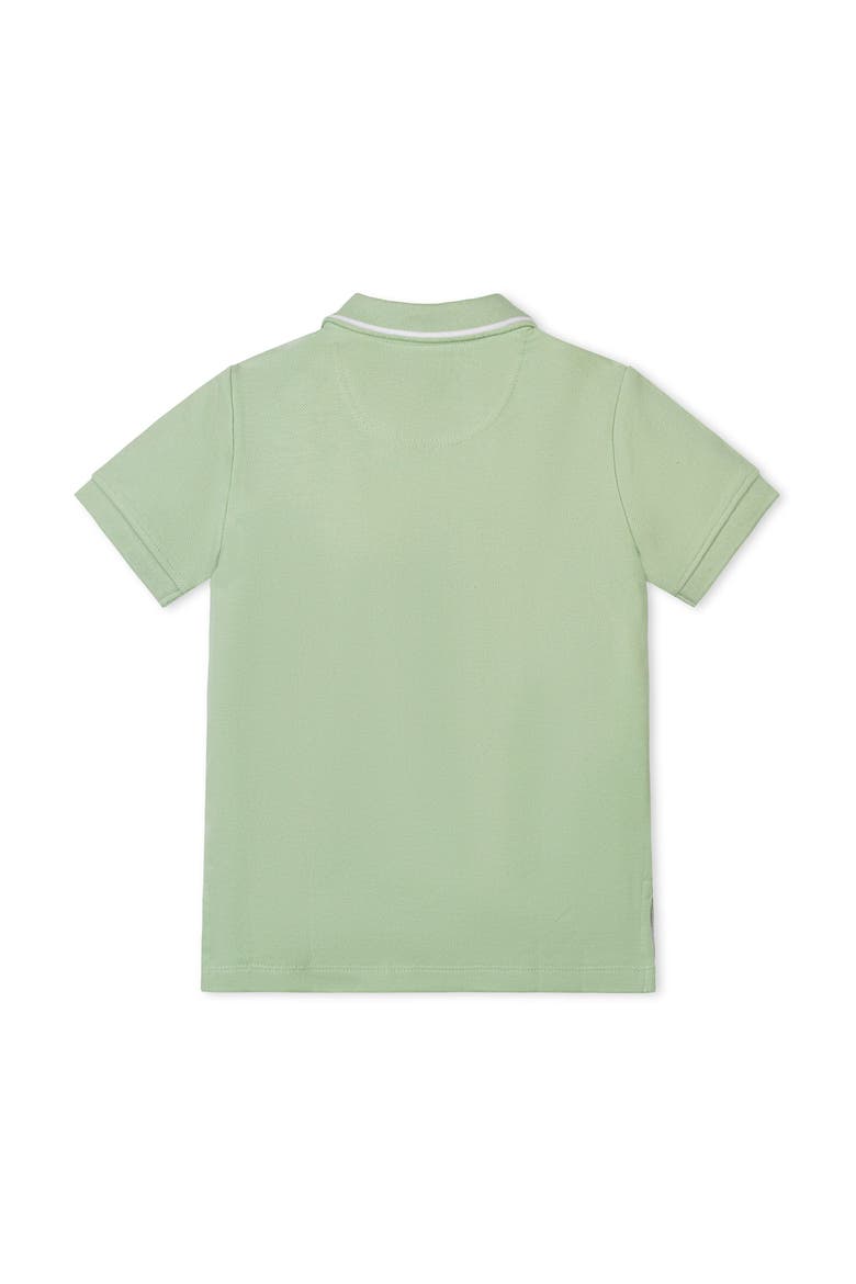 Kids' Organic Short Sleeve Knit Pique Polo Shirt, Alternate, color, Soft Green