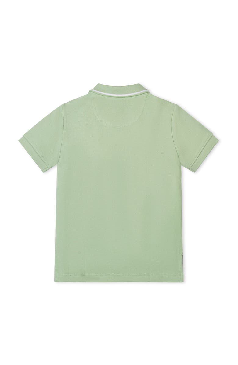 Hope & Henry Kids' Organic Short Sleeve Knit Pique Polo Shirt, Alternate, color, Soft Green