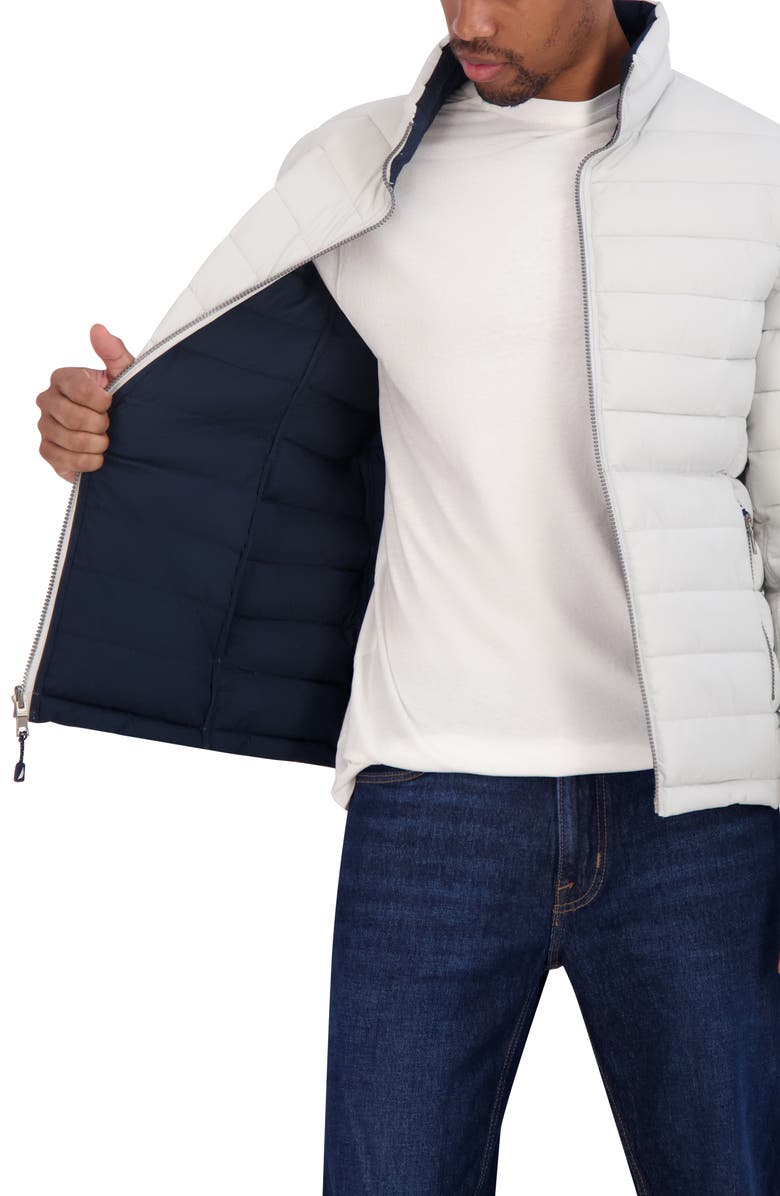 Nautica Water Resistant Reversible Puffer Jacket, Alternate, color, Cloud Grey