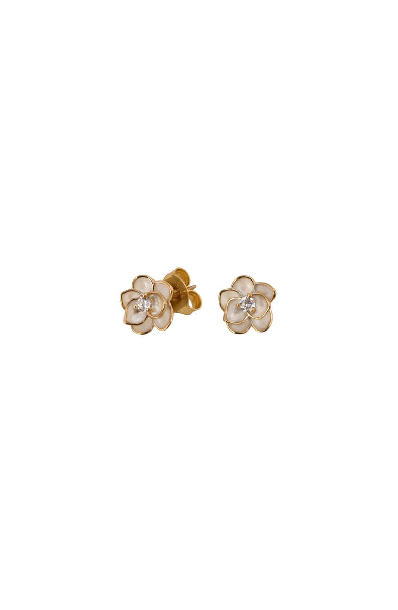 Arte Nova Jewellery Flowers Earrings, Main, color, Gold 19,2K