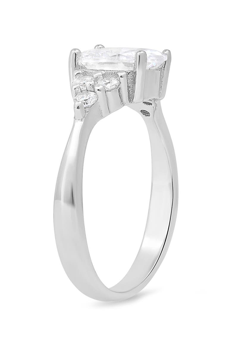 Sterling Silver Cubic Zirconia Ring, Alternate, color, SILVER