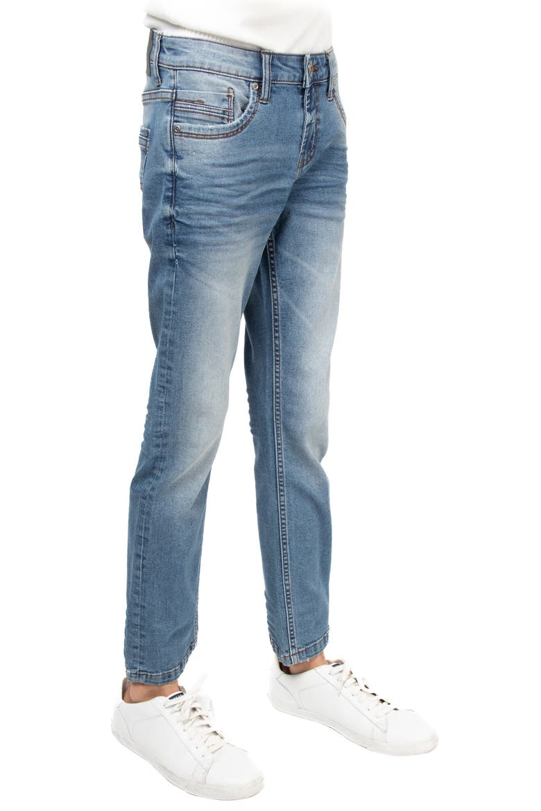 Kids' Cultura Stretch Straight Leg Jeans, Alternate, color, MED BLUE