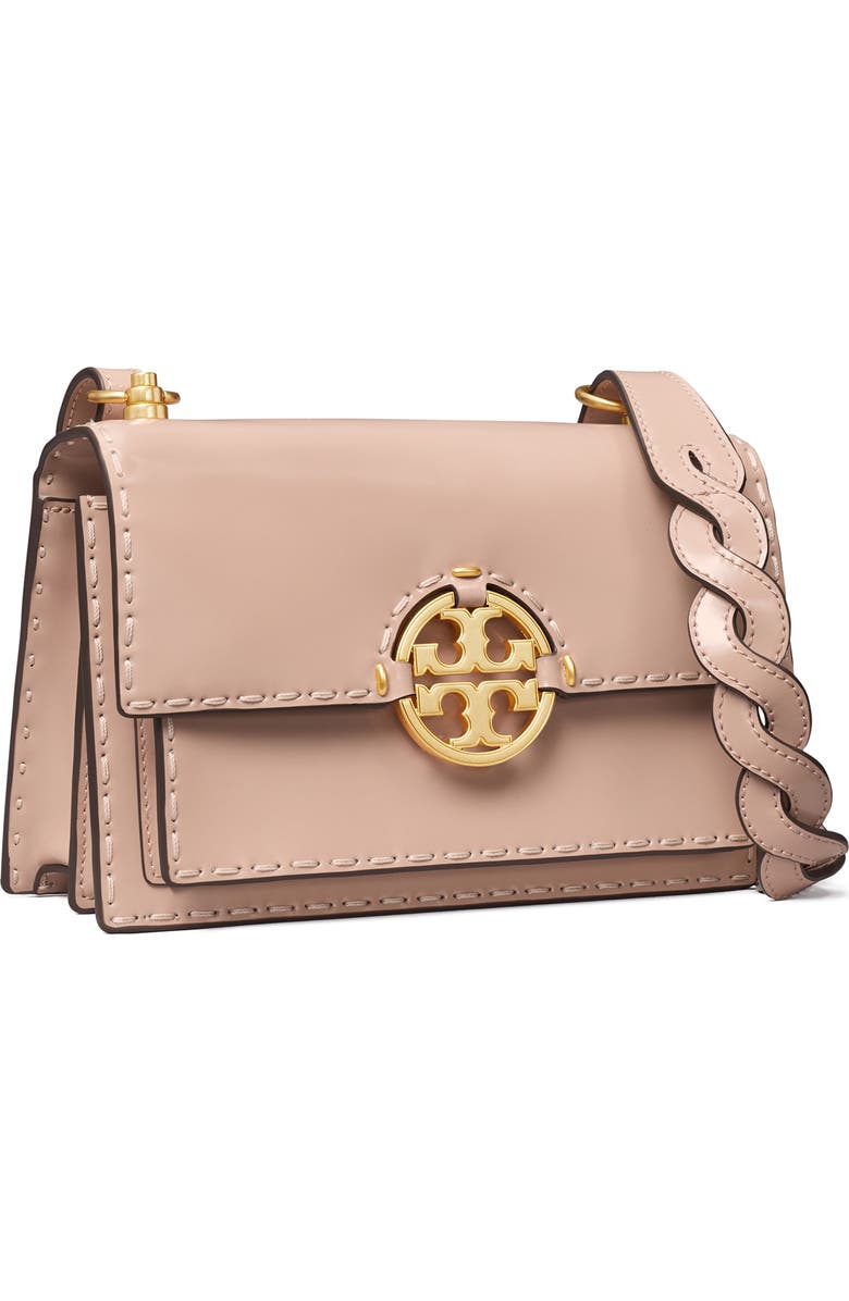 Tory Burch Small Miller Spazzolato Flap Shoulder Bag, Alternate, color,
