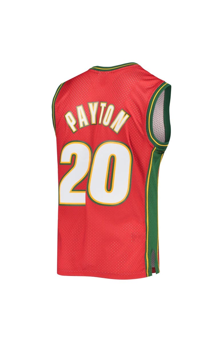 Mitchell & Ness Men's Mitchell & Ness Gary Payton Red Seattle SuperSonics 1999-2000 Authentic Hardwood Classics Swingman Jersey, Alternate, color, 