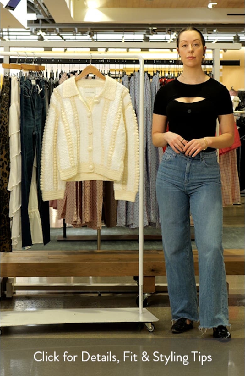 Premium Mixed Yarn Pompom Cardigan, sales video thumbnail