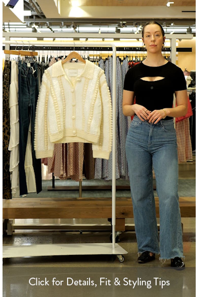 Premium Mixed Yarn Pompom Cardigan video
