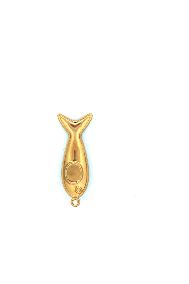 Blue Enamel Fish Pendant, Alternate, color, Blue