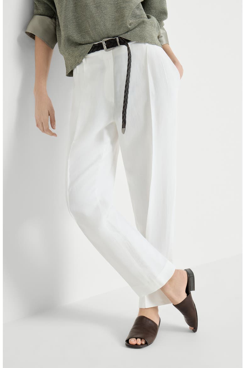 Slouchy trousers, Alternate, color, White