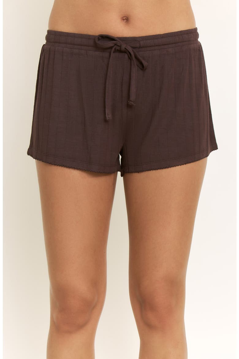 Cloud Modal Sleep Shorts, Main, color, CHOCOLATE