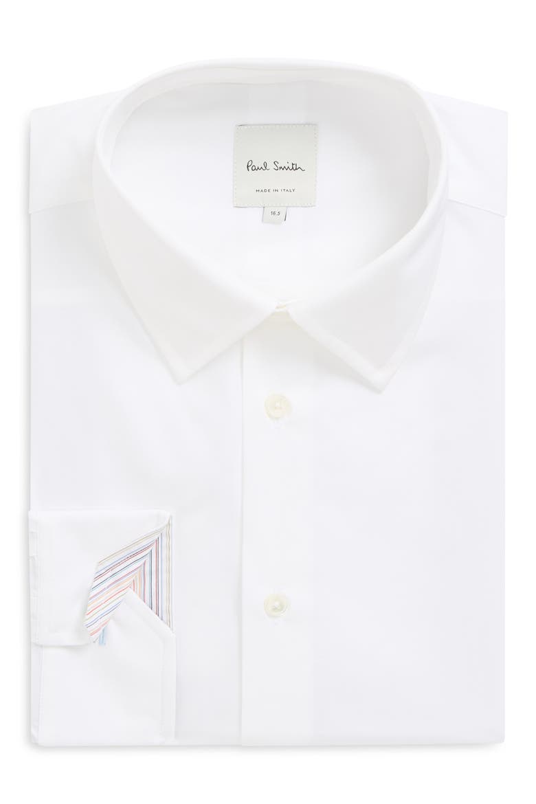 Regular Fit Cotton Shirt, Main, color, WHITE