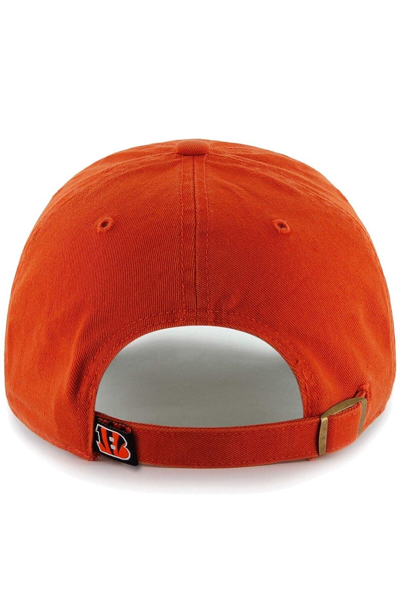 Mens Cincinnati Bengals '47 Brand Orange Cleanup Adjustable Hat, Alternate, color, Orange