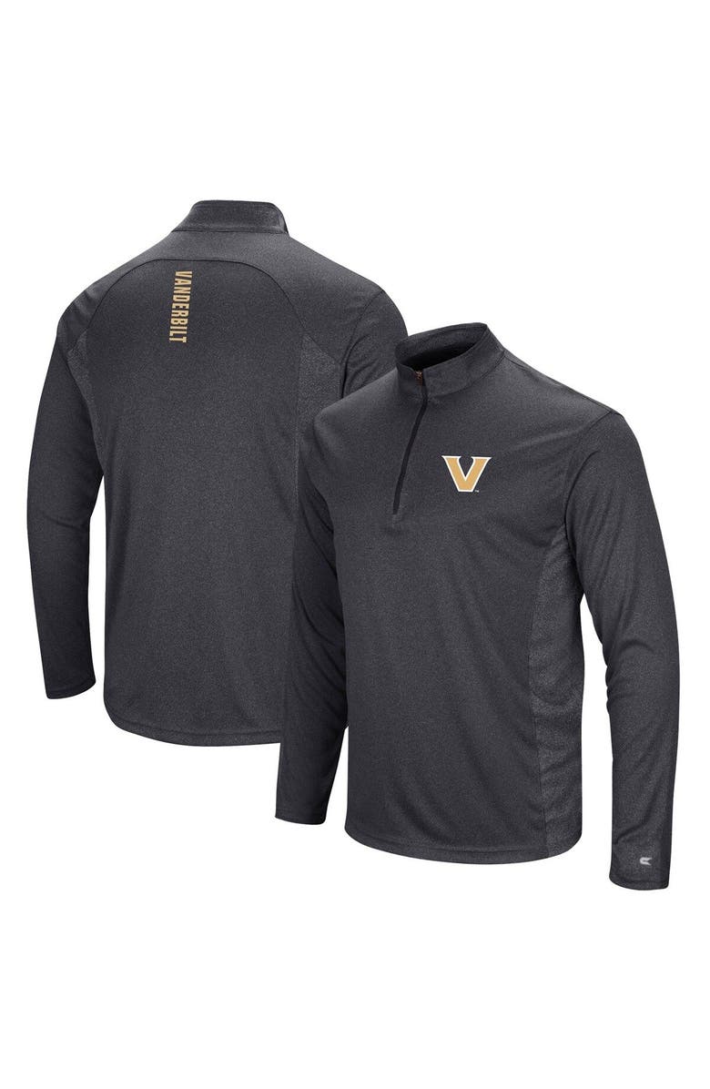 COLOSSEUM Men's Colosseum Black Vanderbilt Commodores Audible Quarter-Zip Windshirt, Alternate, color, 