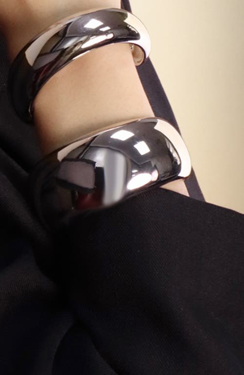 Rc Retro Chic Drop Wide Bangle In Silver