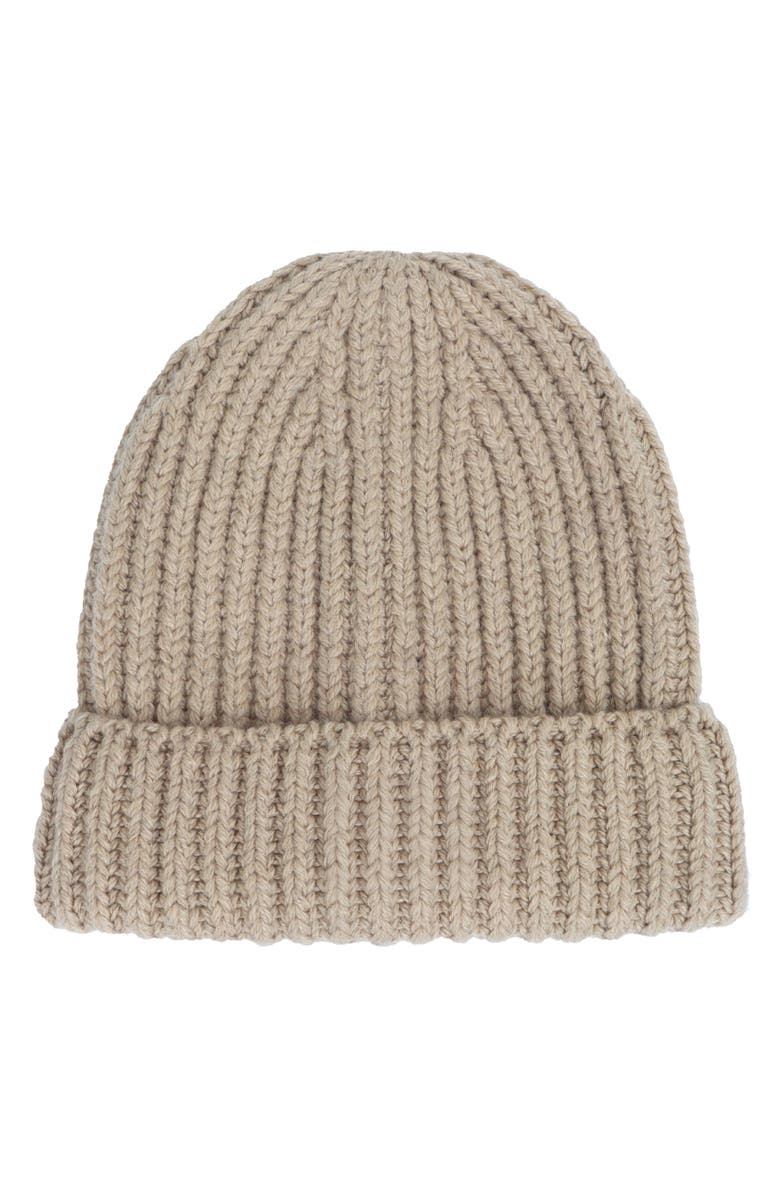 Cole Haan Chunky Cuff Beanie, Alternate, color, Light Sesame