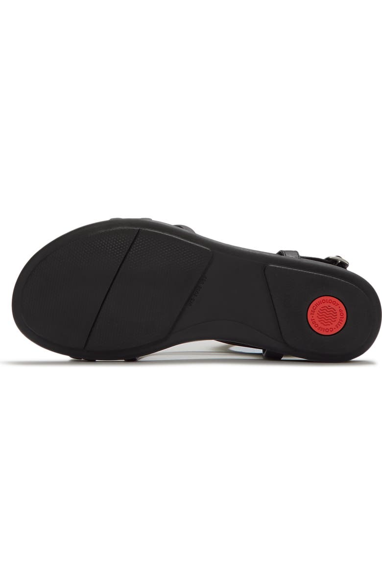 FitFlop Gracie Leather Strappy Sandals, Alternate, color, All Black