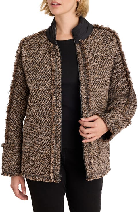 Reversible Fringe Mix Coat