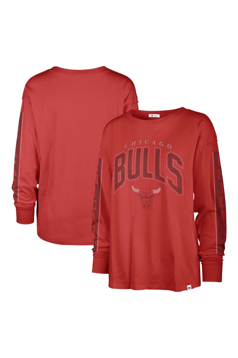 Women's '47 Red Chicago Bulls Tomcat Long Sleeve T-Shirt, Main, color, Red
