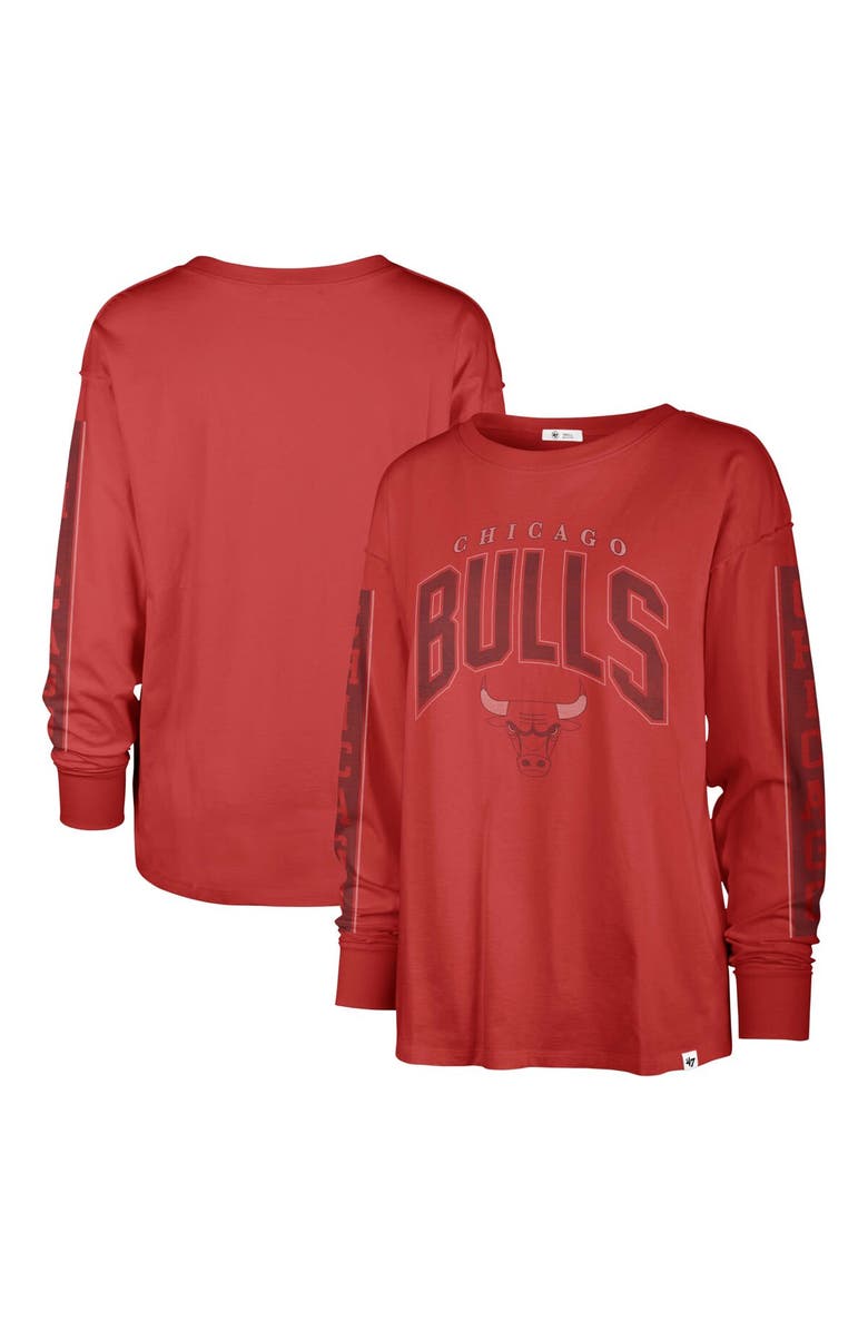 '47 Women's '47 Red Chicago Bulls Tomcat Long Sleeve T-Shirt, Main, color, Red