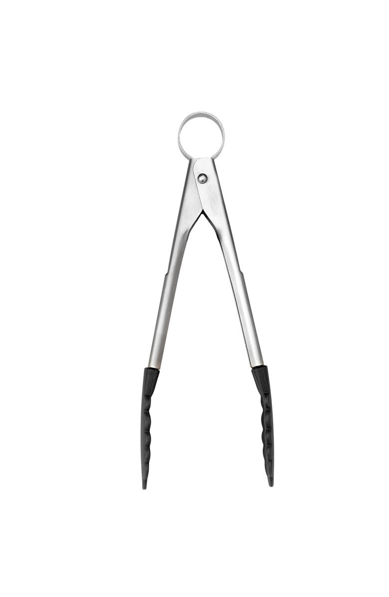 CUISIPRO Silicone Mini Tongs, Main, color, Black
