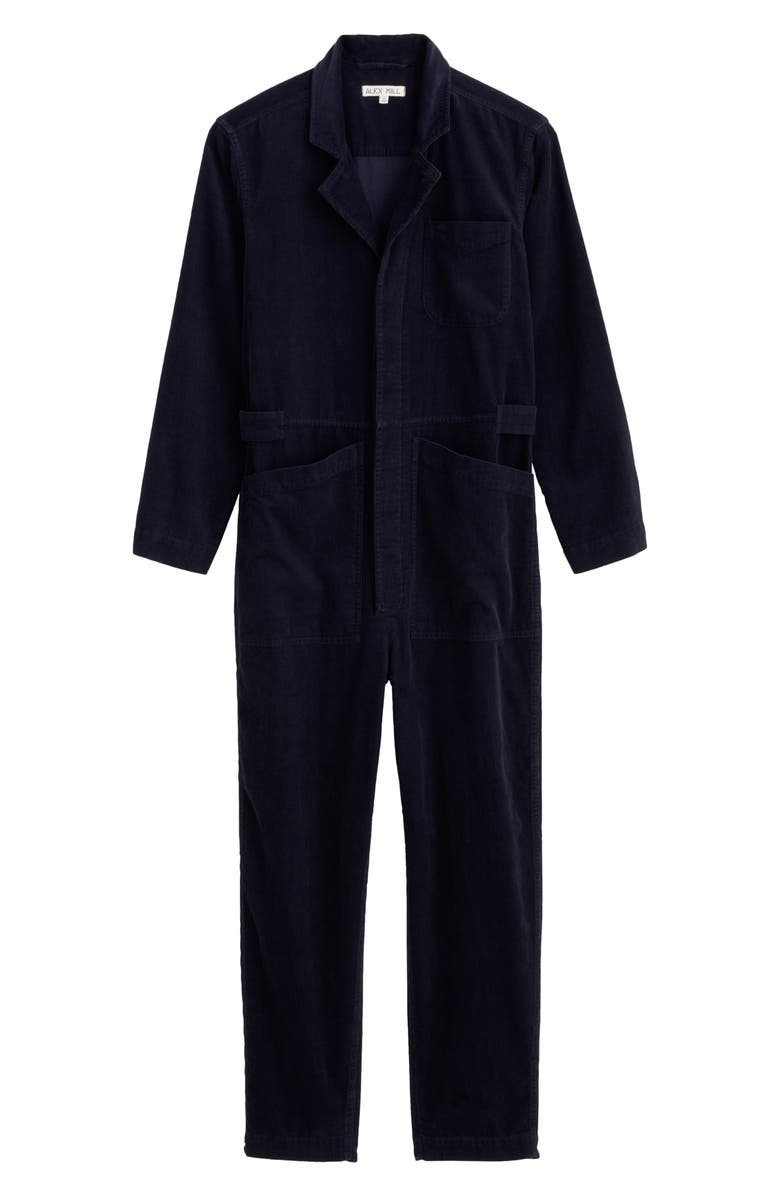 Alex Mill Fine Wale Long Sleeve Crop Cotton Jumpsuit, Alternate, color, 