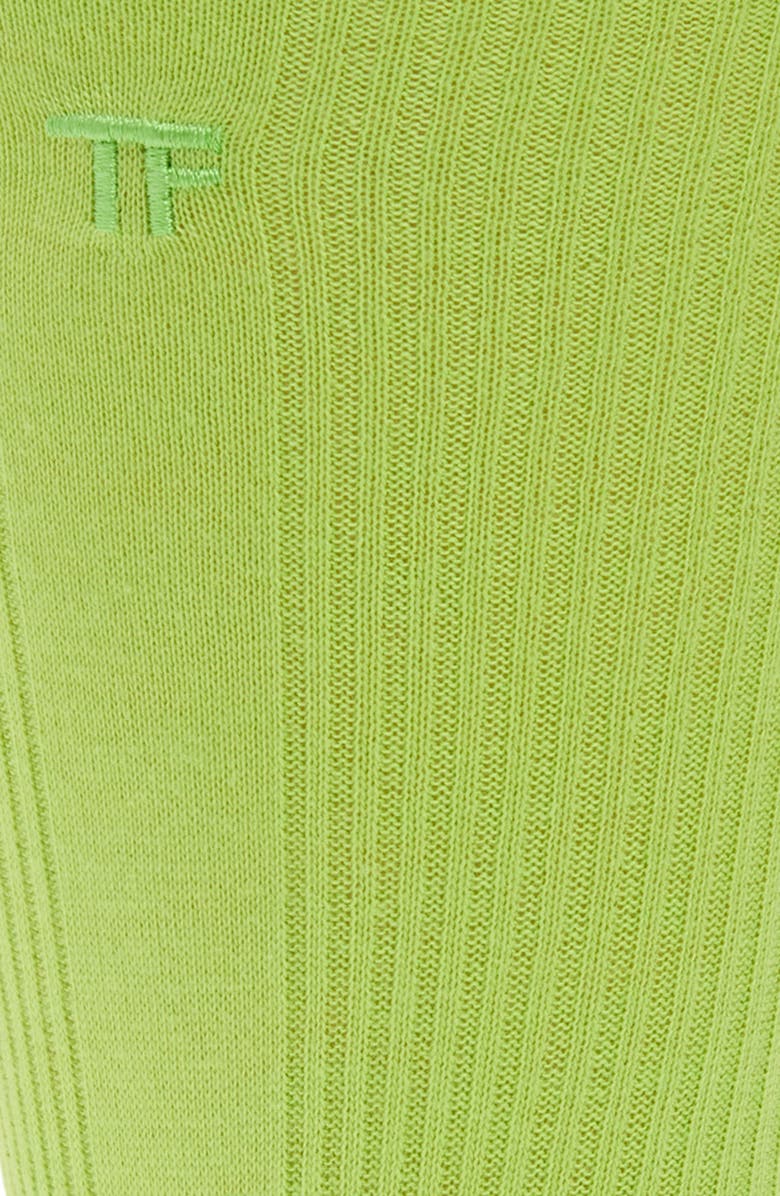 TOM FORD Cotton Rib Socks, Alternate, color, Acid Green