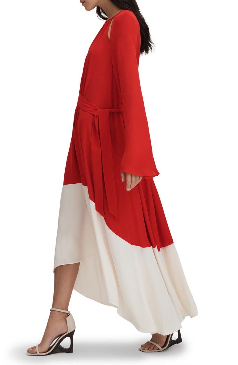 Reiss Luella Colorblock Long Sleeve Dress, Alternate, color, 
