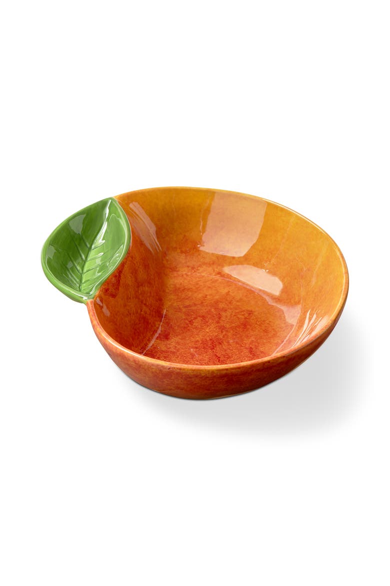 Peach 2 Part Divided Server Orange Multi Earthenware Summer, Main, color, Orange