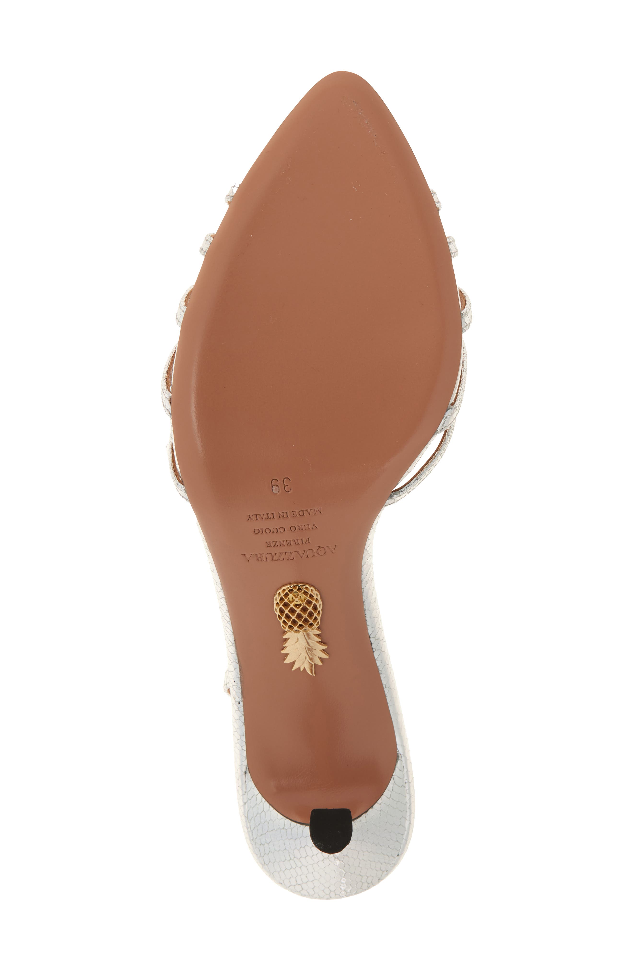 Aquazzura Tell Me Snakeskin Embossed Sandal, Alternate, color, 