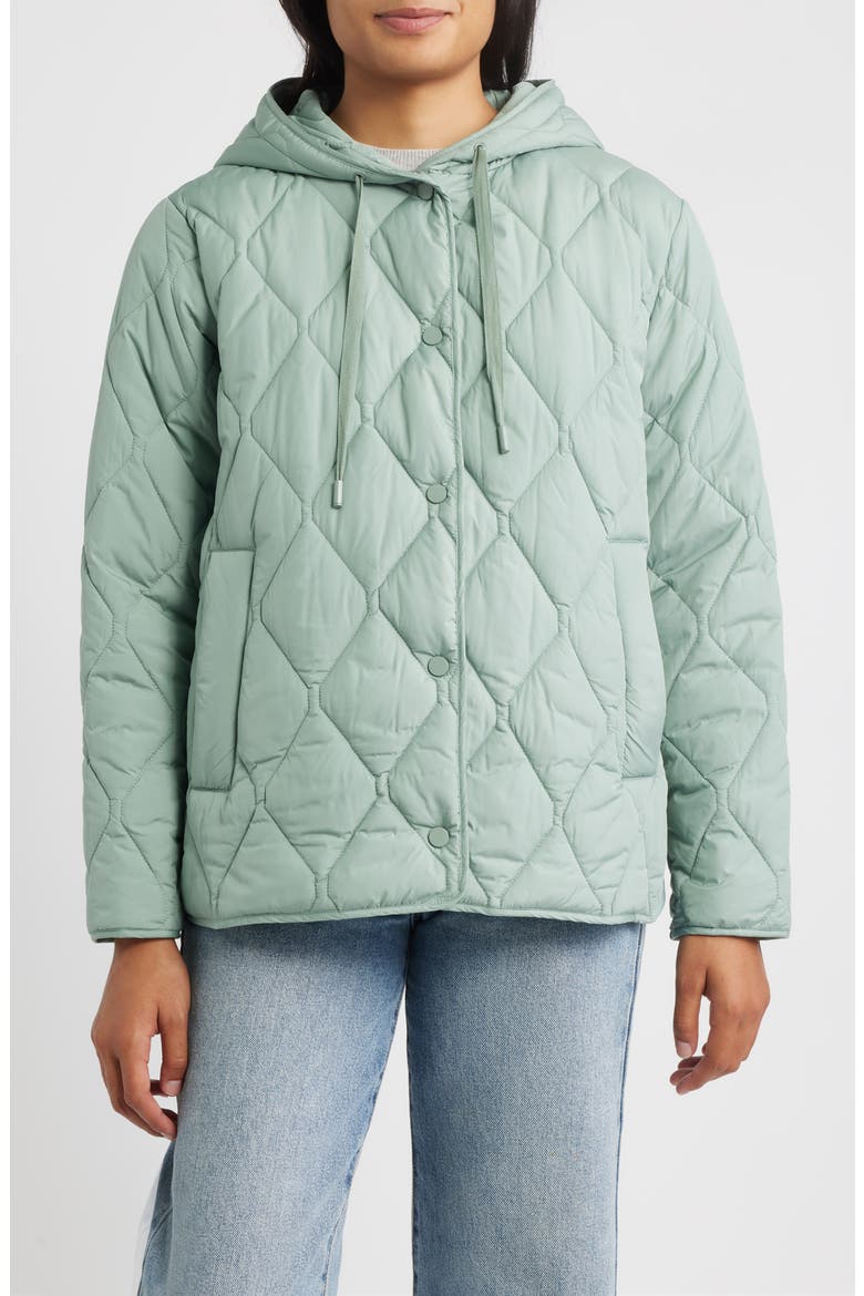 Ashbury Diamond Quilted Hooded Liner Jacket, Alternate, color, COOL SAGE