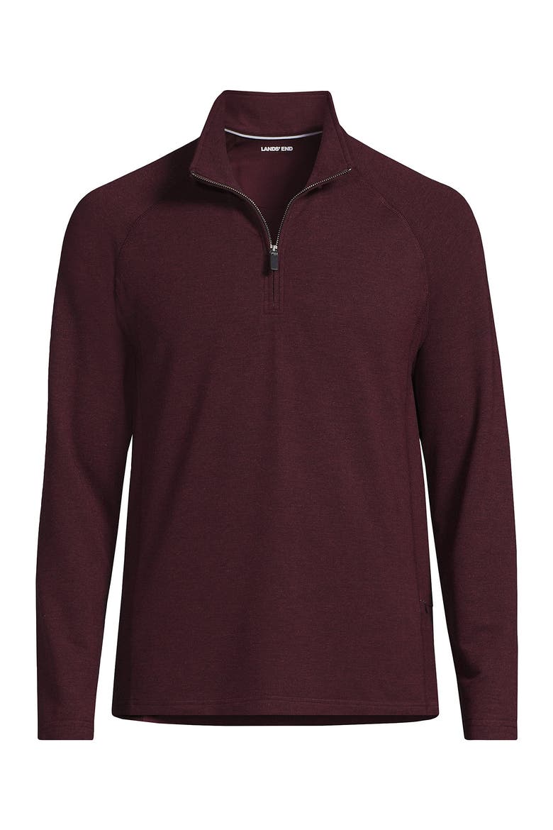 Long Sleeve Raglan Hybrid Quarter Zip, Alternate, color, Lush Burgundy  Heather