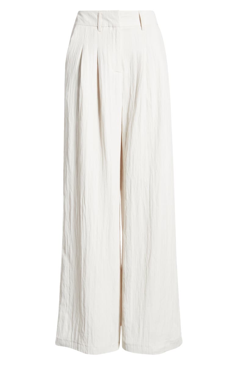 Noisy may Amanda High Waist Wide Leg Pants, Alternate, color, Pearled Ivory