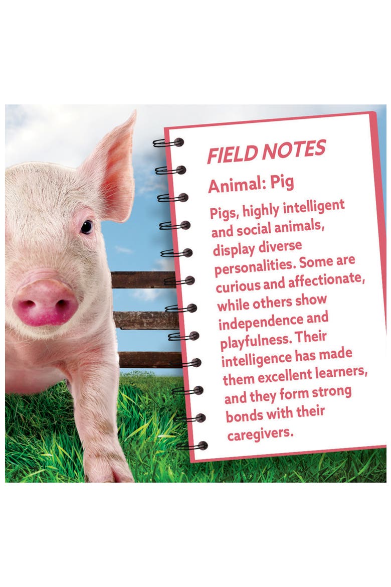 Pig 100 Piece Shaped Jigsaw Puzzle, Alternate, color, Multicolor