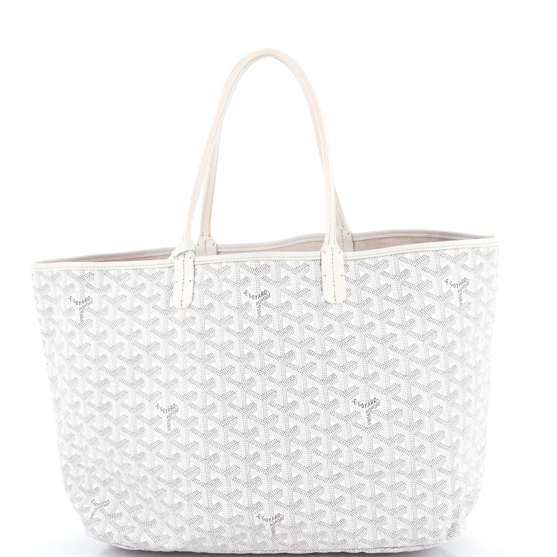 Pre-Owned Goyard Saint Louis Tote Coated Canvas PM, Main, color, White