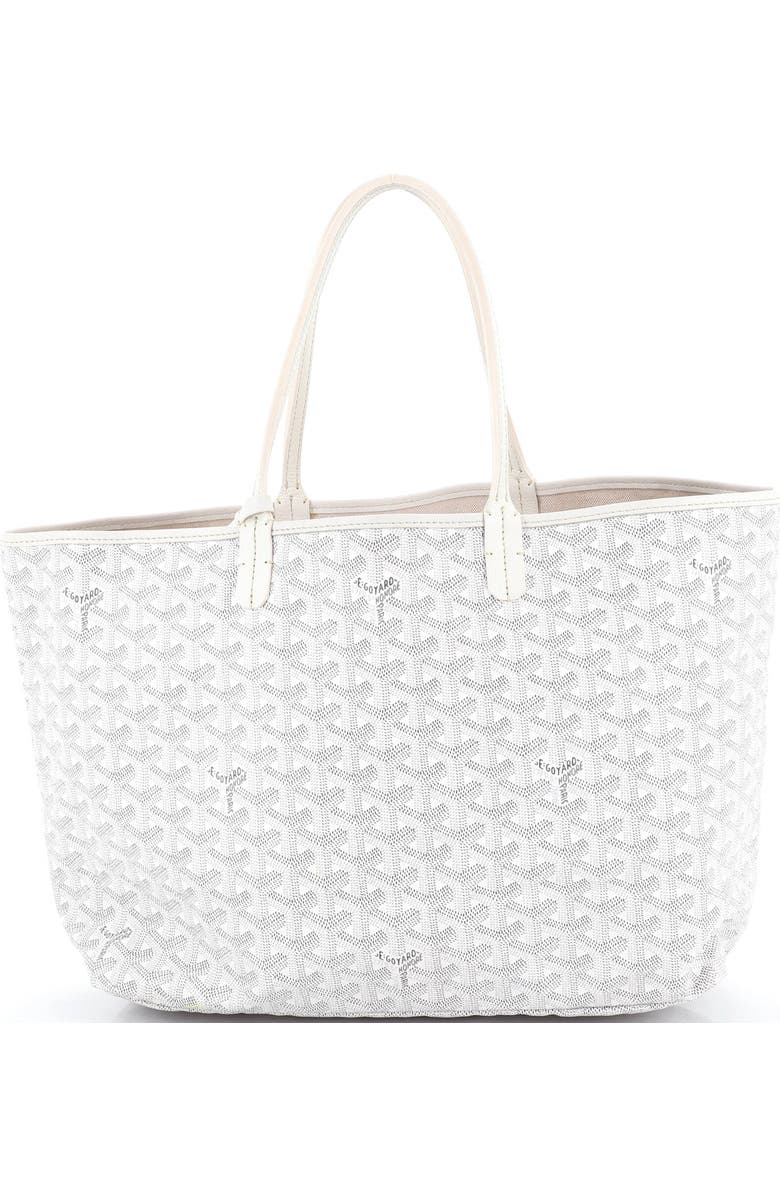 Pre-Owned Goyard Saint Louis Tote Coated Canvas PM, Main, color, White