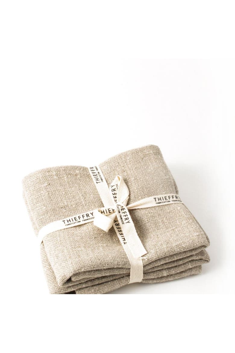 Thieffry Belgian Linen Dishtowels - Set of 2, Main, color, Raw Natural